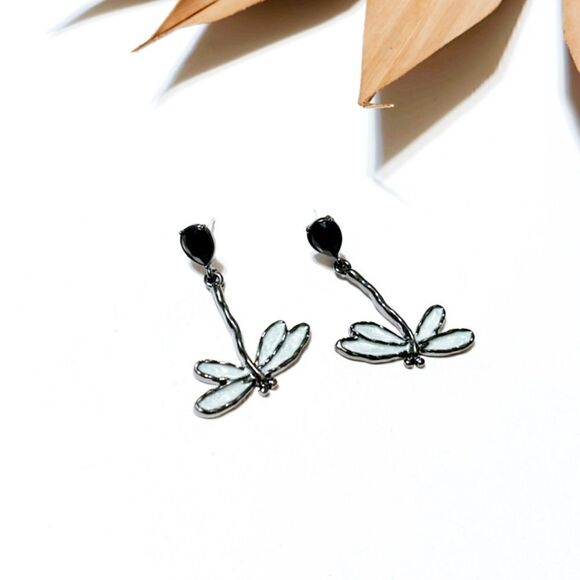 Dragonfly dangle earrings #819 - Picture 2 of 5